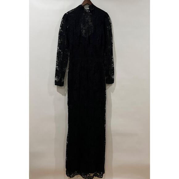 V.Chapman Womens The Jules Turtleneck Lace Maxi Dress Black Size 12 NWT - Picture 5 of 12